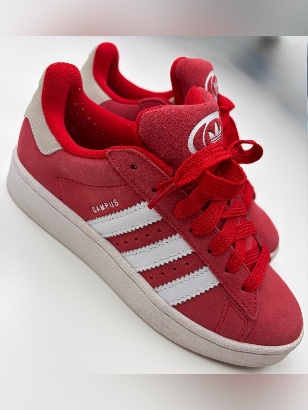 Adidas Campus 00s Sneakers in Red/White kids (Juniors) 6/women's 7.5 GUC